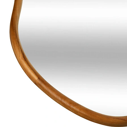 Závěsné zrcadlo Livia moderní s nepravidelným dřevěným rámem do předsíně Atmosphera