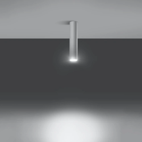 Moderní bílý stropní přisazený světlo z kovu Lagos 30 do obýváku, kuchyně a ložnice Sollux