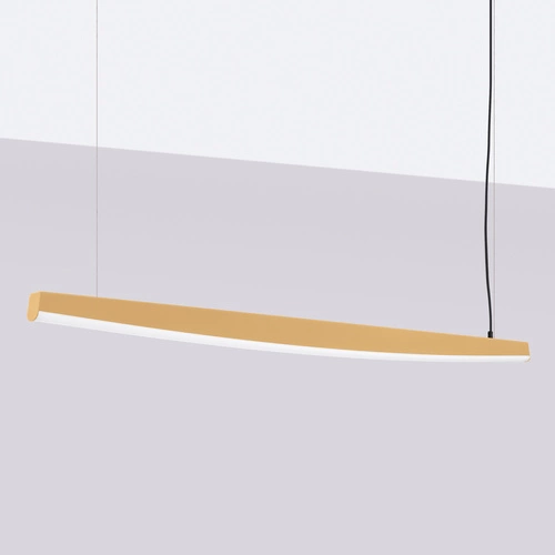 Moderní závěsné LED svítidlo JORUN 150 zlaté s nastavitelnou výškou do obýváku a nad stůl
