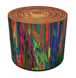 Kulatý taburet Negre Intesi moderní čalouněný multicolor do obýváku nebo ložnice 40 cm