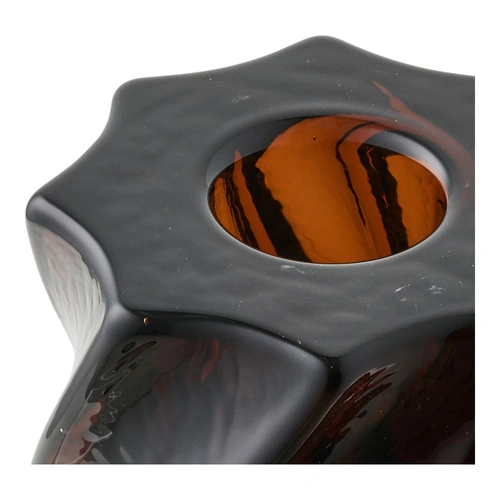 House Nordic sada 2 kouřových hnědých skleněných svícnů na čajové svíčky do obýváku