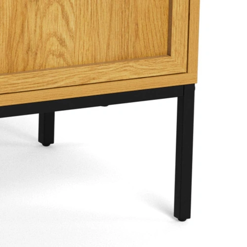 Komoda Palmdale dub přírodní černá 158 cm moderní do obývacího pokoje