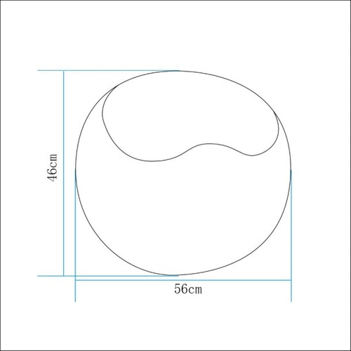Zahradní lampa puf APPLE M LED RGBW 16 barev 56 cm