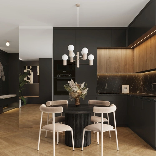 Moderní lustr HALO 6 béžový do obývacího pokoje a jídelny se skleněnými kulovitými stínidly