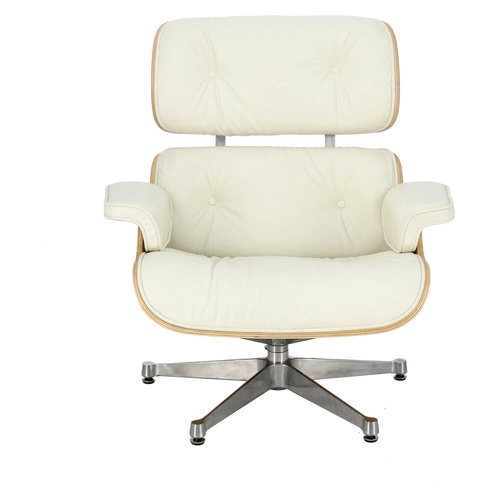 Otočná křesla Vip D2.DESIGN do obýváku bílá pravá kůže moderní glamour