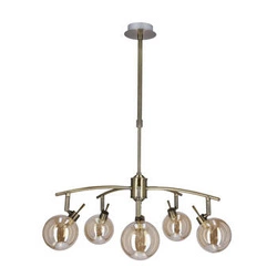 Závěsné svítidlo Lentini moderní skleněné 5bodové zlaté do obýváku a ložnice CANDELLUX