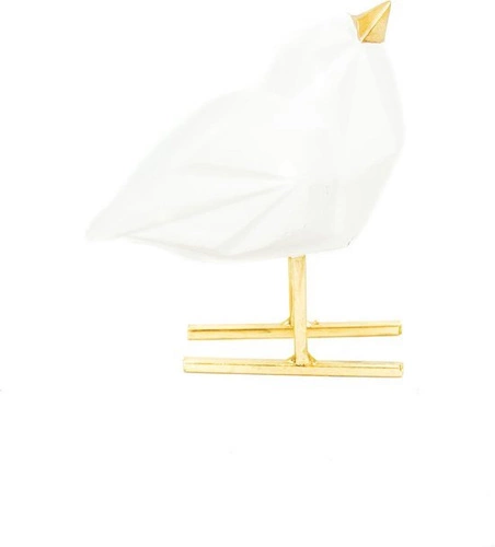 Dekorativní figurka Love Bird XL bílá glamour na komodu nebo jako dárek do obývacího pokoje HV decor