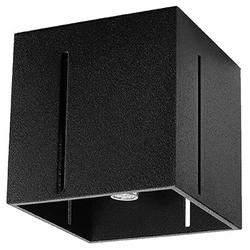 Stropní černé čtvercové svítidlo Pixar Sollux moderní do obýváku kuchyně ložnice 10x10 cm