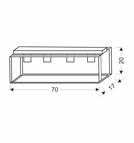 Stropní svítidlo Retro Candellux černé dřevěné 4bodové do obýváku a kuchyně 70 cm