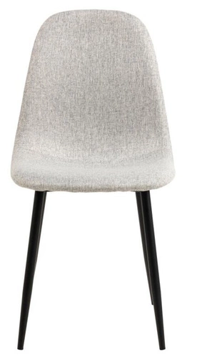 Čalouněná židle Celia šedá do jídelny a kuchyně skandinávský styl na černých nohách Actona