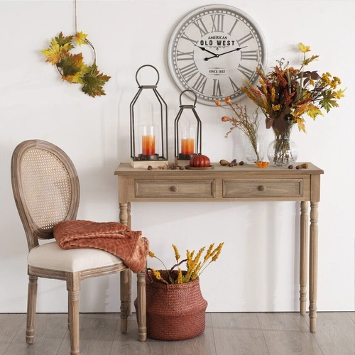 Jídelní čalouněná židle Cleon Atmosphera ratanová béžová dřevěná boho vysoké nohy