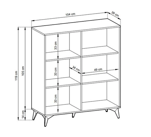 Sada nábytku do obývacího pokoje Fargo ve tvaru rybí kosti