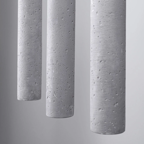 Moderní závěsné betonové svítidlo Pastelo 3L šedé nad stůl do obýváku a jídelny