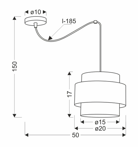 Závěsná lampa Calmi bílá 3x40W E27 stínidlo bílá+béžová