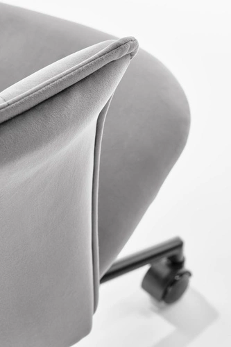 Ergonomická kancelářská židle Tulipe šedá sametová otočná s područkami do pracovny Intesi