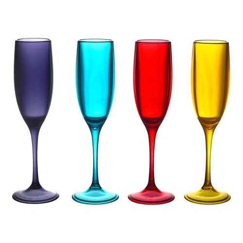 Šampaňské sklenička Intesi Sky žlutá z plastu 130 ml moderní, vhodná do myčky