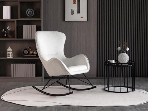 Houpací křeslo Fabi bílé