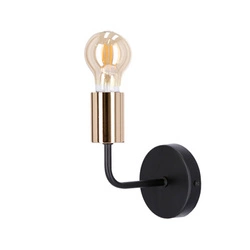 Nástěnné svítidlo Spill černé moderní kovové do obývacího pokoje a ložnice se zlatým detailem