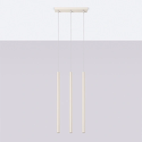 Závěsné svítidlo Pastelo 3 béžové moderní nastavitelné do obýváku a nad stůl