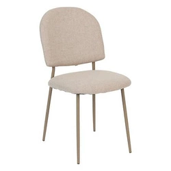 Čalouněná jídelní židle Camili béžová Atmosphera moderní s kovovými nohami