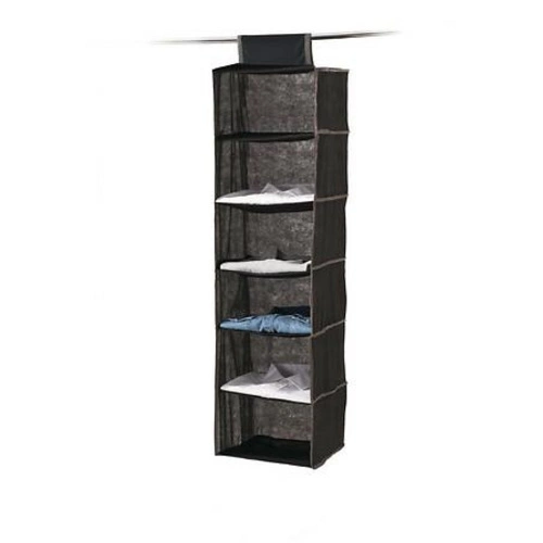 Organizér do skříně s přihrádkami visící šedý