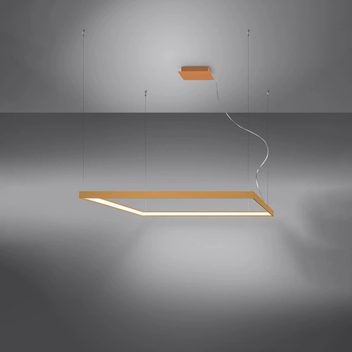 LED lustr Nelya L moderní zlatý do obýváku a jídelny 110 cm industriální