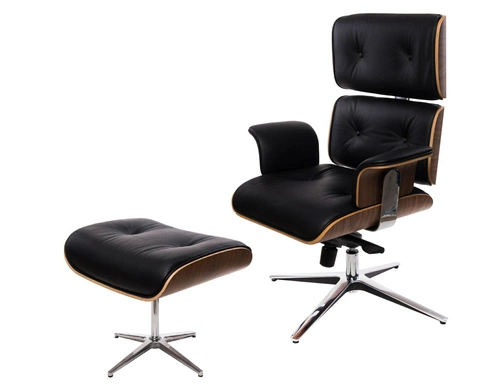 Kancelářské křeslo VIP Exclusive Home kožené otočné s nastavením pro pracovnu a obývací pokoj