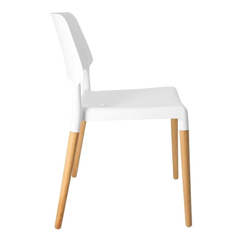 Jídelní židle Cole inspirovaná Ecco bílá skandinávská stohovatelná snadné čištění