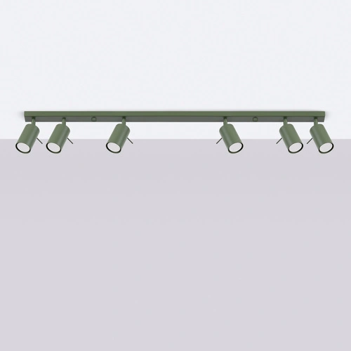 Stropní svítidlo RING 6L olivově zelené moderní do obýváku a ložnice Sollux