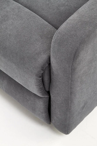 Rozkládací křeslo do obýváku Graus šedé moderní s relaxační funkcí čalouněné látkou