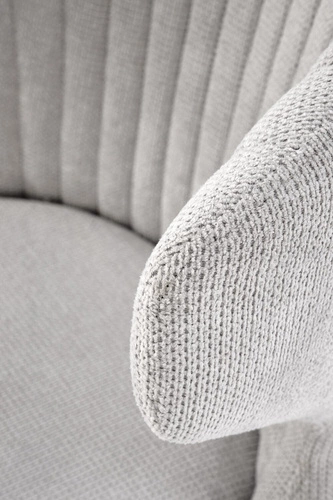 Čalouněná židle Odile šedá do jídelny a obýváku moderní s černými nohami Intesi