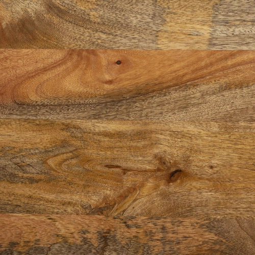 Kulaty konferenční stolek Siwan 70 cm mango dřevo a černý kov loftový do obýváku Atmosphera