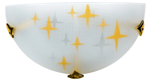 Stropní skleněné svítidlo bílé Stars Candellux do dětského a studentského pokoje 30 cm