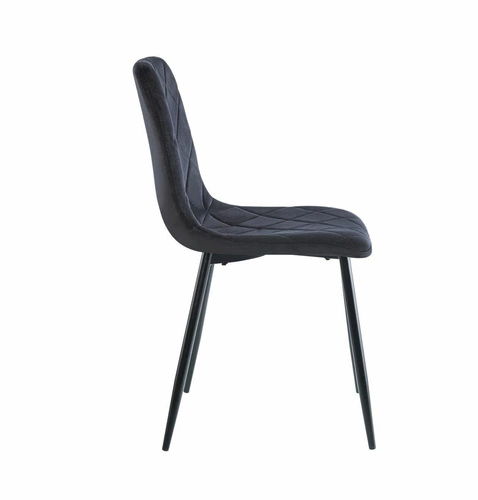 Jídelní židle Solito Intesi černá sametová čalouněná moderní s opěrkou