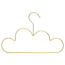 Sada 3 zlatých kovových dětských věšáků Nuage do skříně Atmosphera 30 cm