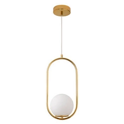 Závěsné svítidlo COSTA SOLO zlaté skleněné do obýváku a jídelny moderní 40 cm