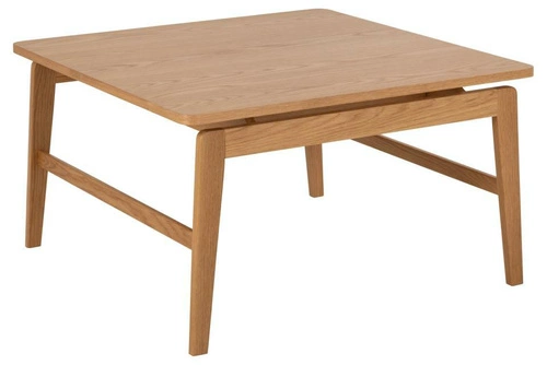 Konferenční stolek Essex 80x80 cm dřevěný čtvercový dubový moderní skandinávský do obýváku