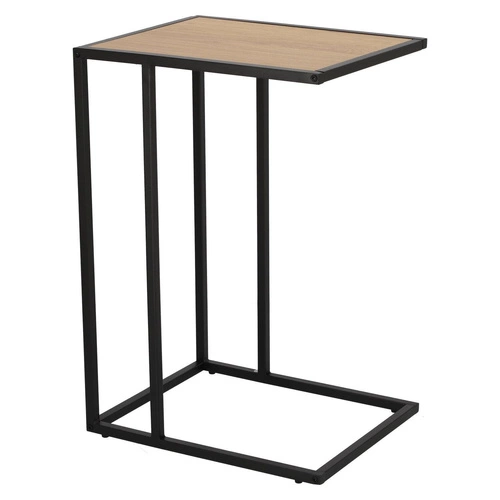 Konferenční stolek Seaford obdélníkový moderní dubový s policí do obýváku Intesi