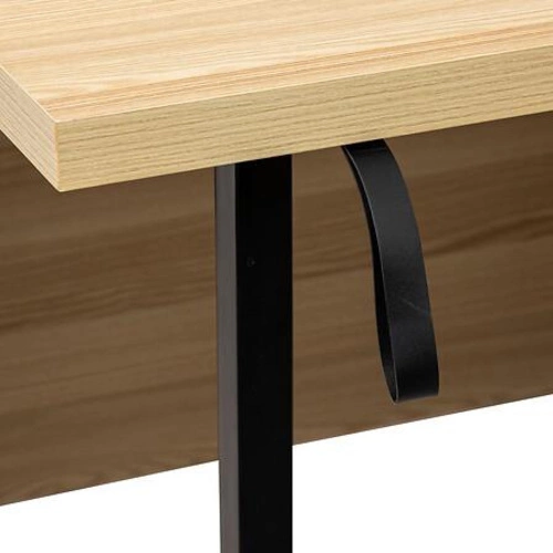 Knihovna Extensio moderní loftová s uzavíratelnými policemi a funkcí psacího stolu 180 cm