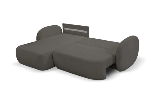 Moderní levá rohová pohovka s rozkladem do obýváku Salby antracitová s úložným prostorem