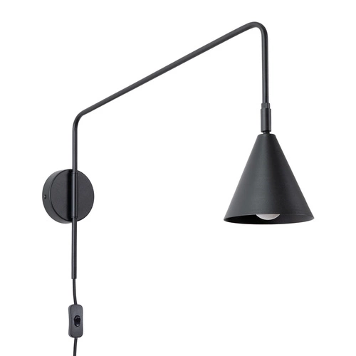 Moderní nástěnné svítidlo NOX černé kovové do ložnice a obýváku SOLLUX LIGHTING 61 cm