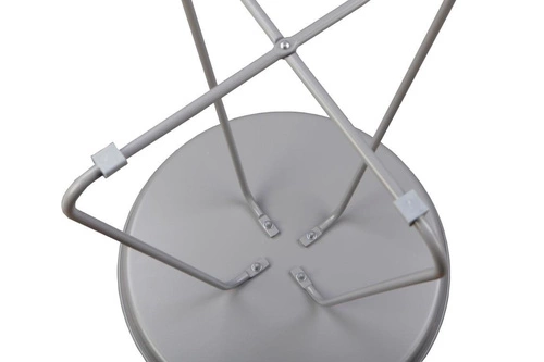 Kulatý kovový konferenční stolek ROD XL šedý moderní skandinávský do obýváku 63 cm NORDIFRA