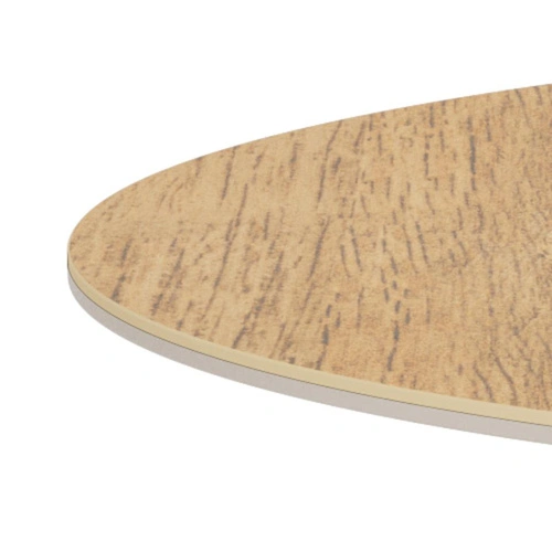 Stůl kulatý Heaven 119 cm do jídelny keramika dub kašmír moderní