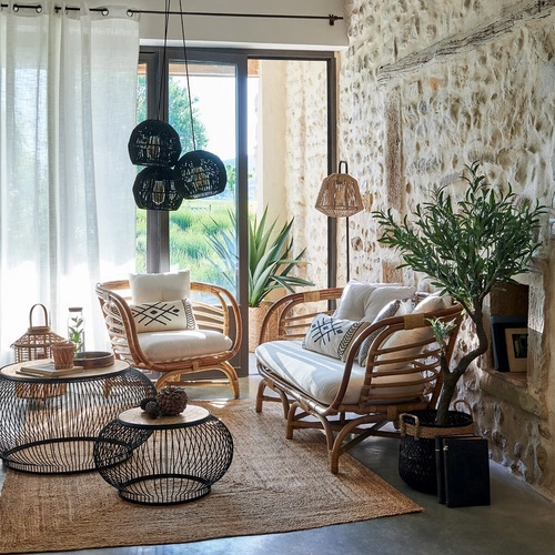 Atmosphera jutový koberec boho do obýváku 120x170 přírodní obdélníkový koberec z juty