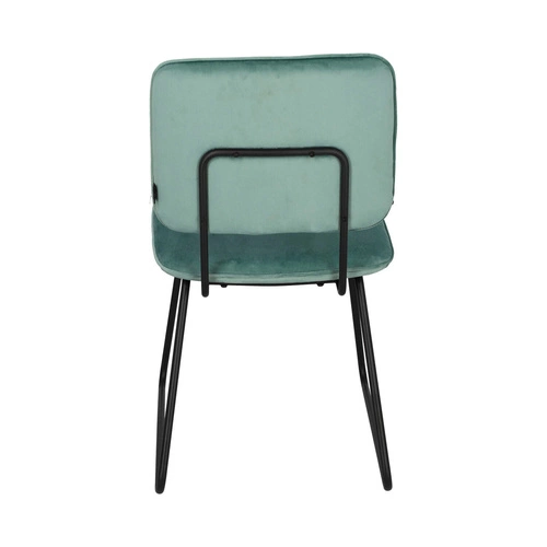 Čalouněná židle Adele Intesi sametová na lyžinách šedá moderní do jídelny a obýváku