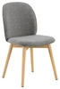 Čalouněná židle Cindy šedá Actona do jídelny a obýváku skandinávský styl s dřevem