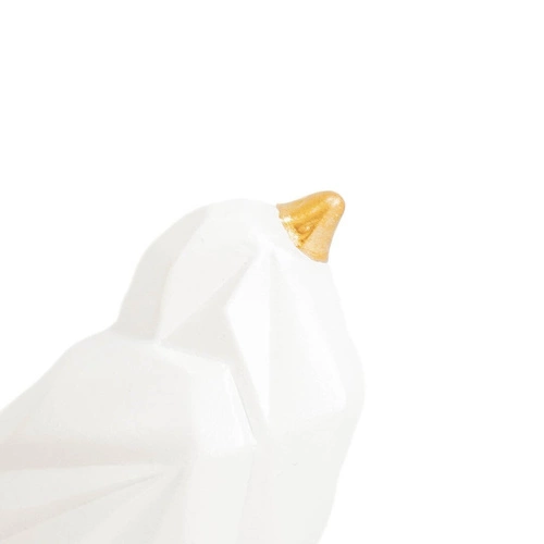 Dekorační figurka Love Bird glamour bílá do obýváku nebo na komodu HV decor 9 cm