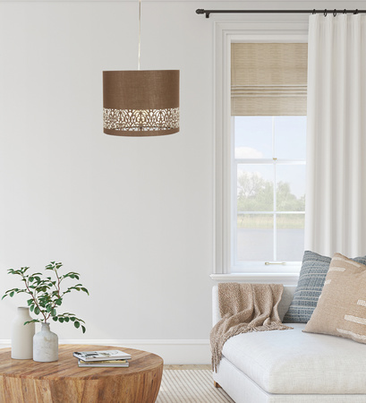 Závěsná lampa Arabesca 33x33x24 1x60W E27 hnědá (stínidlo 77-19274 se závěsem 85-10608)
