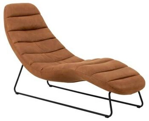 Sedačka Chaplin chaise longue do obýváku hnědá ekokůže moderní Actona