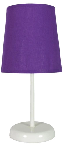 Gala moderní noční lampička do ložnice a obýváku s fialovým stínidlem 31 cm
